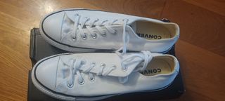 Converse blancas plataforma - 41