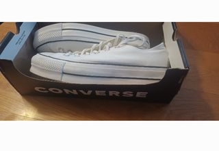Converse blancas plataforma - 41