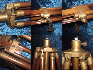 Antiguo trípode soporte vintage madera 4800 gr