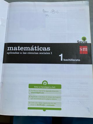 Matemáticas /ciencias sociales libro 1 bachillera