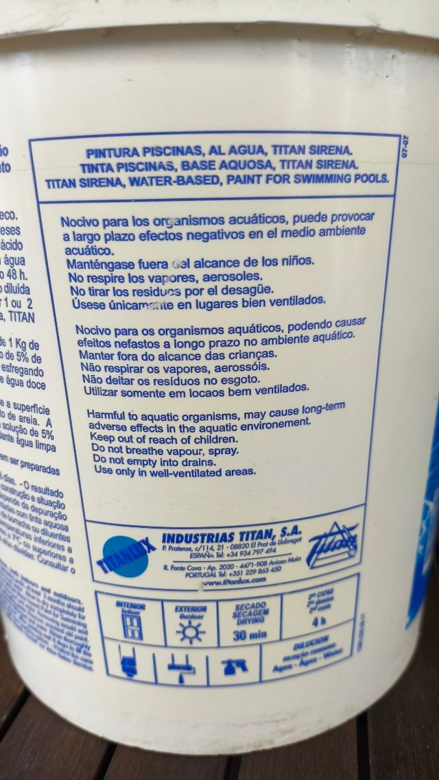 Titan Sirena: Pintura piscinas 4L