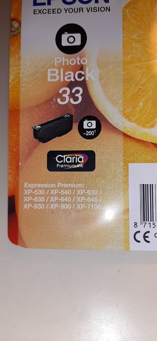Tinta Epson T33 negra foto
