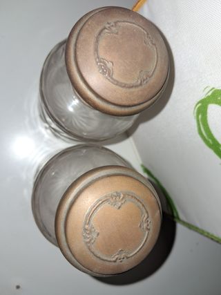 2 Botes cristal vintage decorados