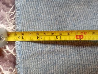 Mini falda vaquera desgastada