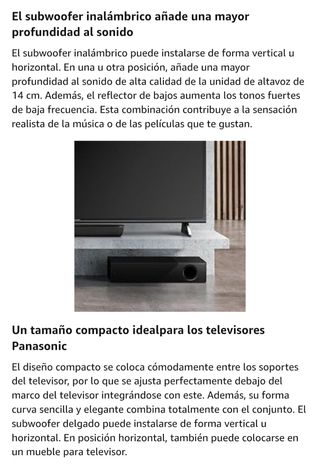 Barra sonido Panasonic SC-HTB250 - 120W