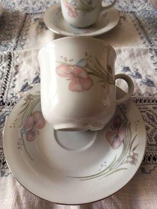 Juego café porcelana 6 tazas