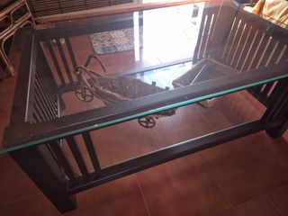 Conjunto Sofá y mesa rústico de forja .