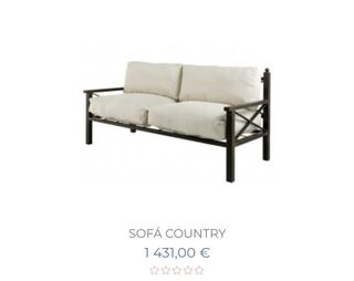 Conjunto Sofá y mesa rústico de forja .