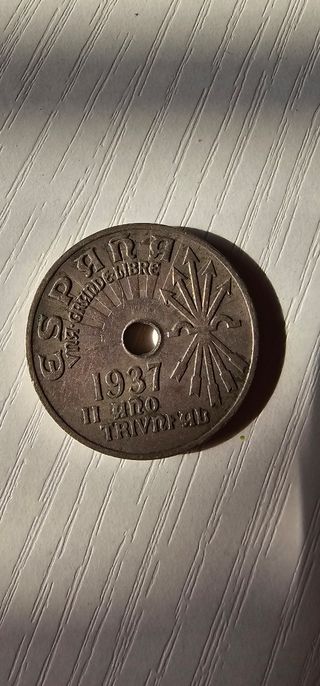 Moneda 25 céntimos España 1937