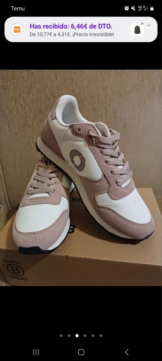 Zapatillas ECoALF rosa y blanco