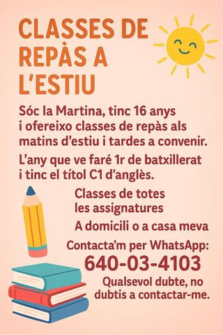 Classes de repàs nivell Primaria