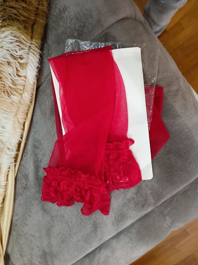 Autoreggenti rossi pizzo