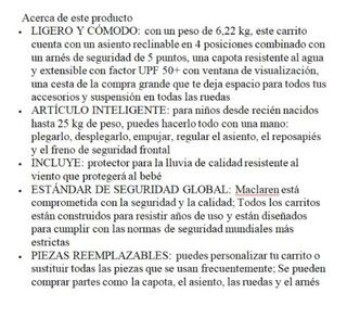 Silla paseo Maclaren