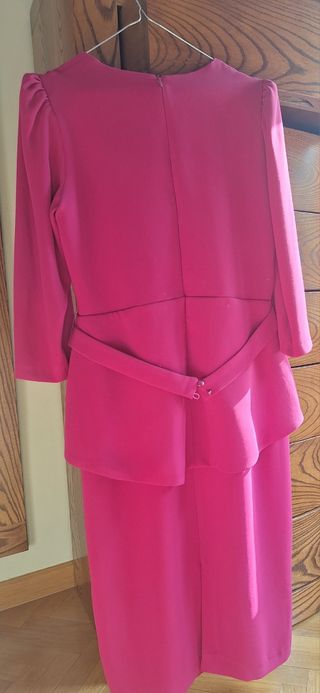 Vestido fiesta Nati Jiménez - color  fresa Talla40