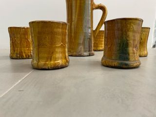 Juego jarra y tazas cerámica