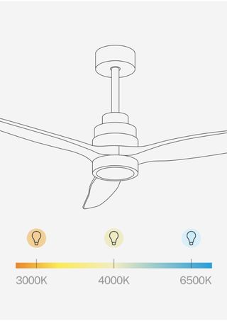 Ventilador techo Create - Negro/Madera