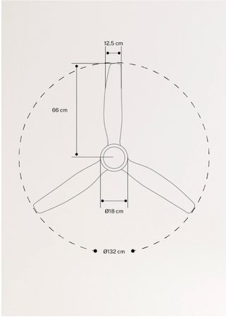 Ventilador techo Create - Negro/Madera