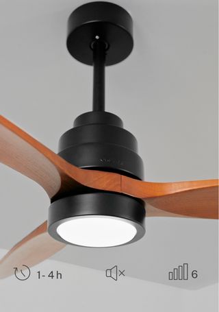 Ventilador techo Create - Negro/Madera