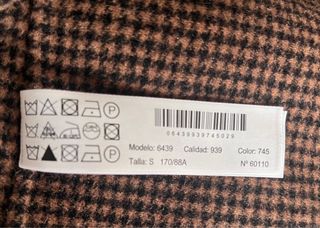 Abrigo Massimo Dutti - cuadros marrón-negro