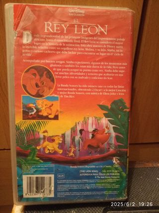 Lote 5 cintas VHS colección DISNEY