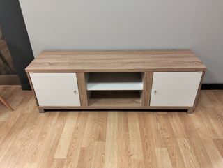 Mueble TV - Madera, Blanco/Marrón