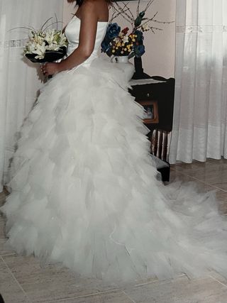 Vestido novia blanco - Talla 36