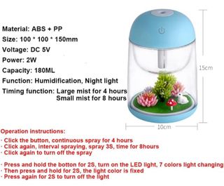 Humidificador luz Urban Outfitters