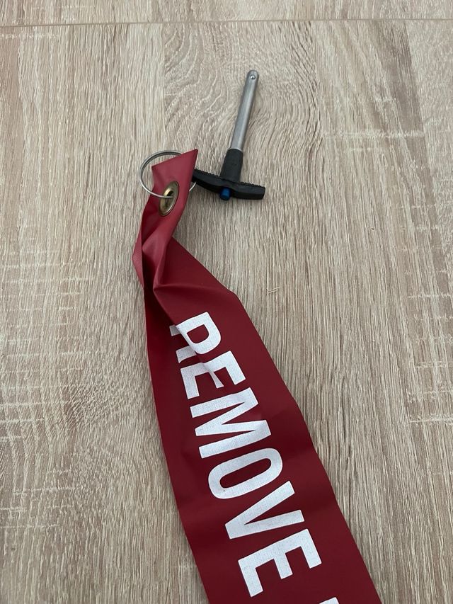 Bypass pin remove before flight