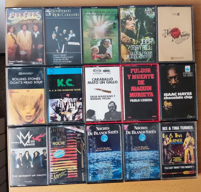15 Cintas de Cassette Variadas