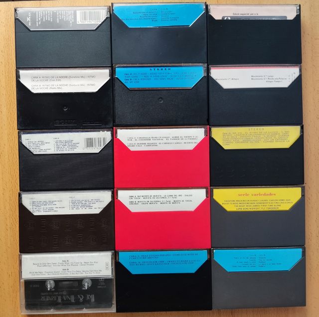 15 Cintas de Cassette Variadas