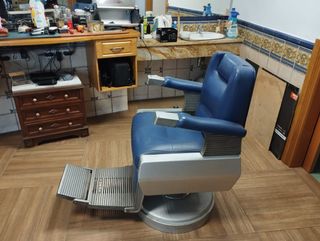 Sillón Barbero Vintage Azul