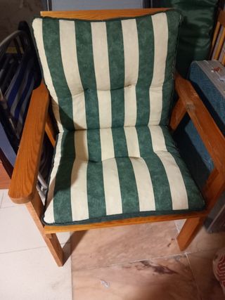 Muebles jardín - Mesa y sillas madera