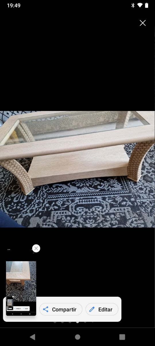 Mesa centro y cristal