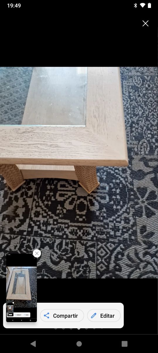 Mesa centro y cristal