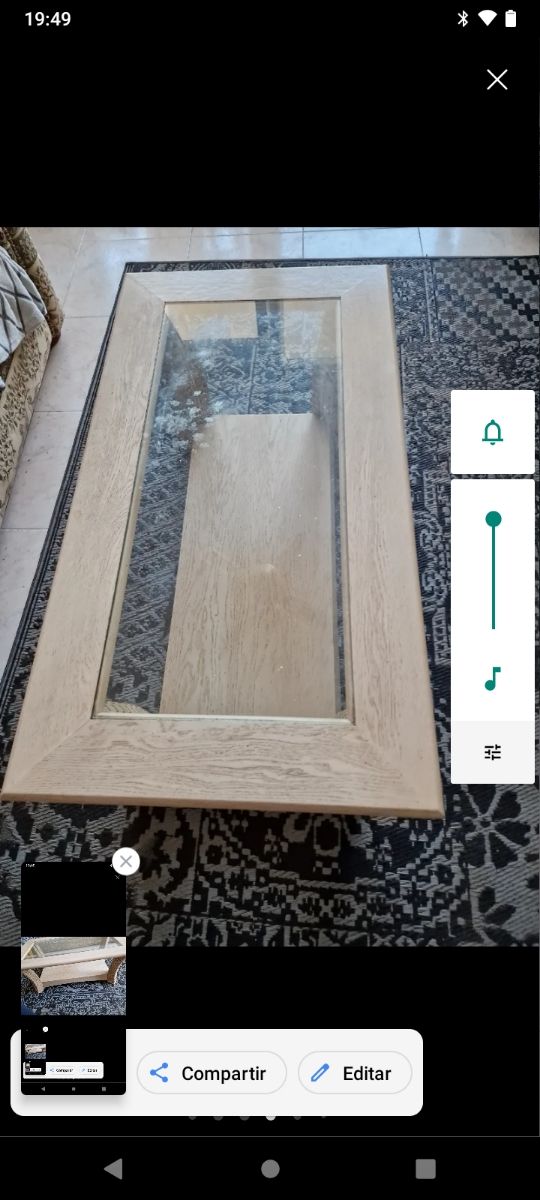 Mesa centro y cristal