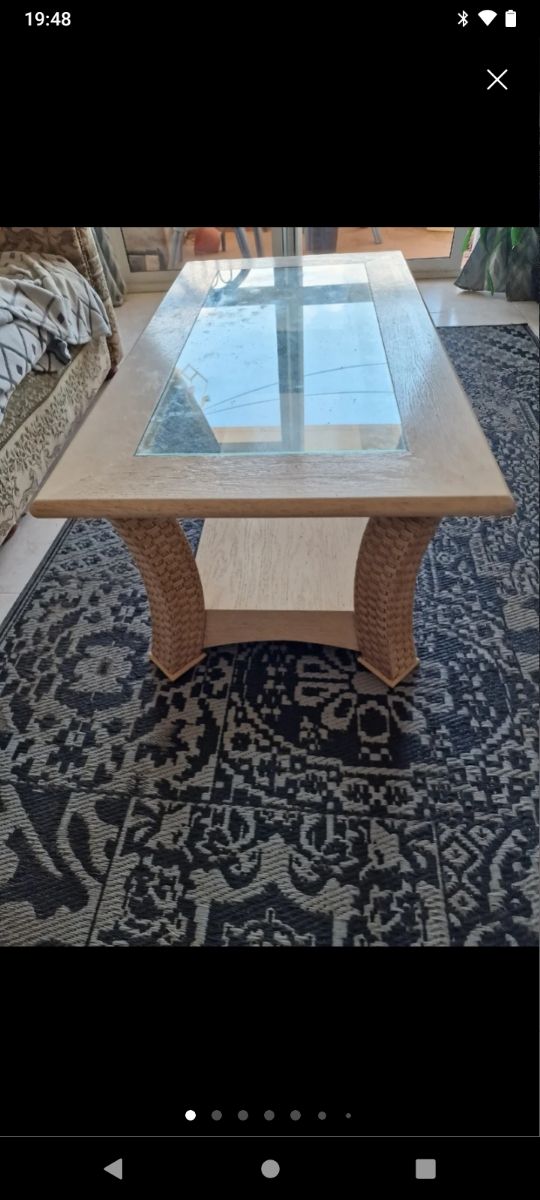 Mesa centro y cristal