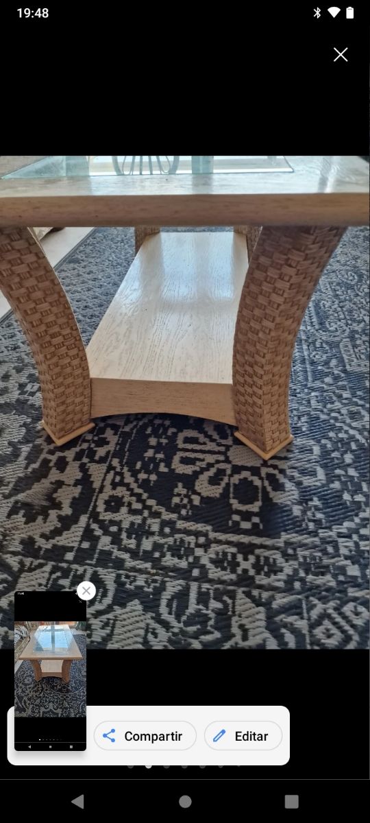 Mesa centro y cristal