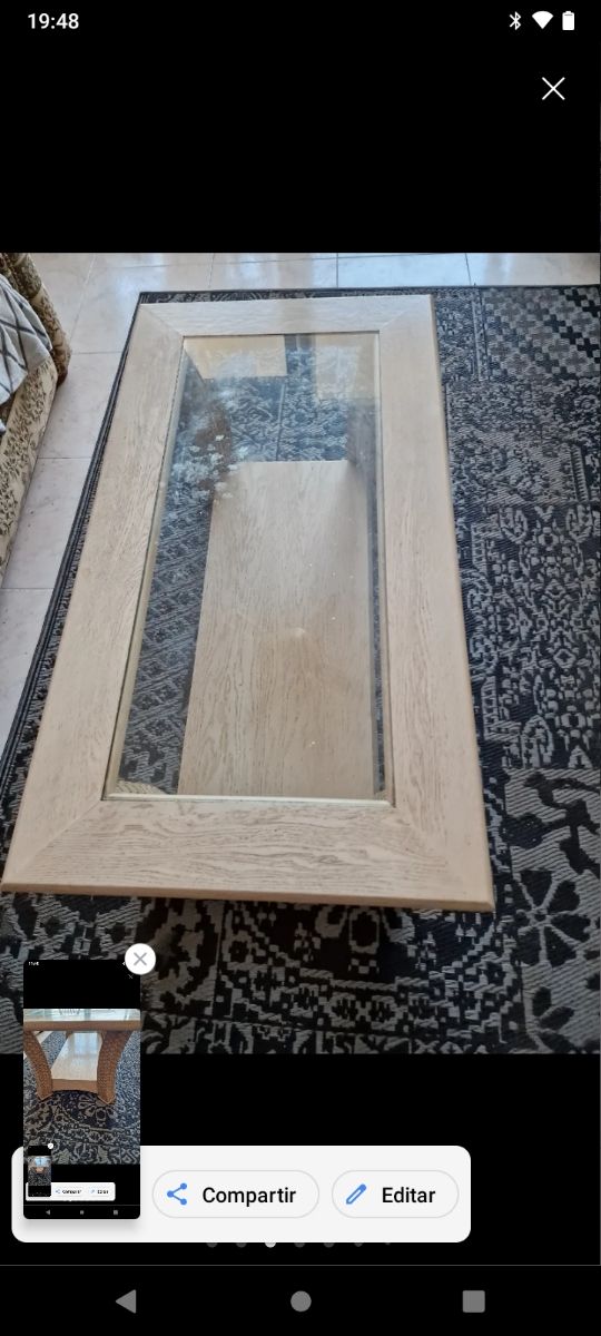 Mesa centro y cristal