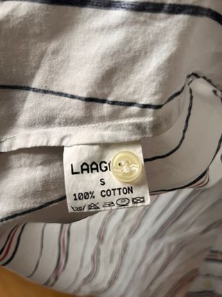 Camisa Laagam blanca rayas