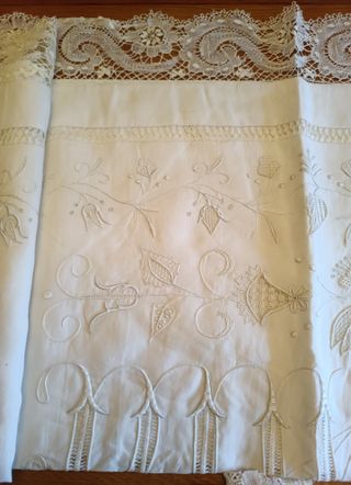 Sábanas lino antiguo (c. 1900)