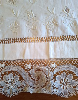 Sábanas lino antiguo (c. 1900)