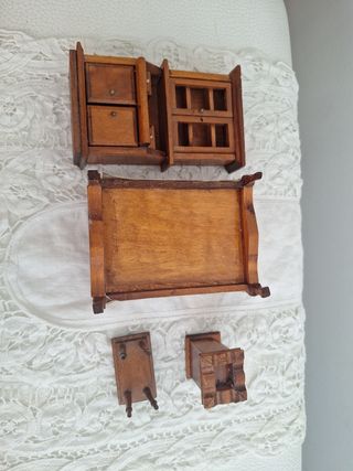 Mini Muebles Casa Muñecas - 4 piezas