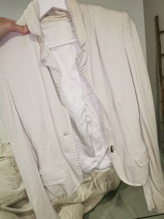 Chaqueta mujer beige blanca Viscosa XS 