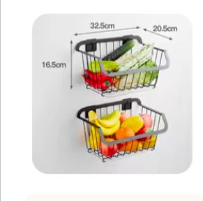 2 Cestas Colgantes Metálicas - Cocina