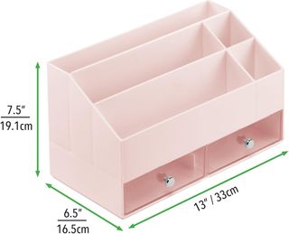 Organizador maquillaje rosa - 5 compartimentos