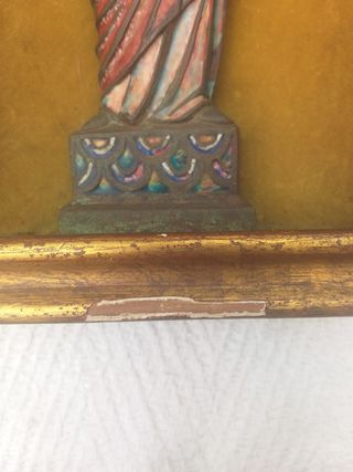 VIRGEN DE BRONCE ESMALTADA