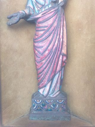 VIRGEN DE BRONCE ESMALTADA