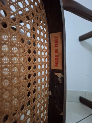 Sedia a dondolo stile Thonet Made in Italy