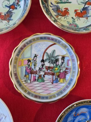 5 Platos Decorativos Chino