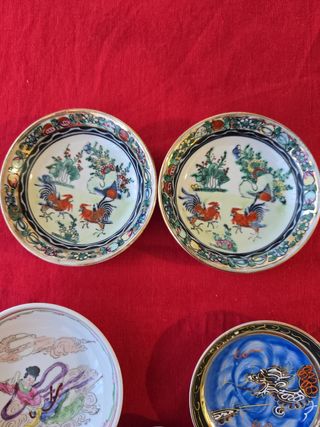 5 Platos Decorativos Chino